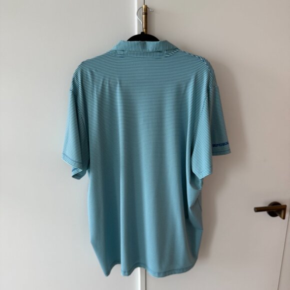 Bonobos Standard Fit Performance Fabric Blue Striped Golf Polo XXL - Picture 4 of 4